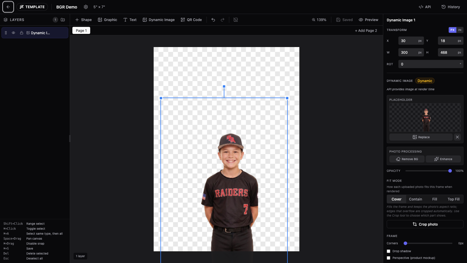 A subject photo after Background Removal, cut out cleanly on a transparent background