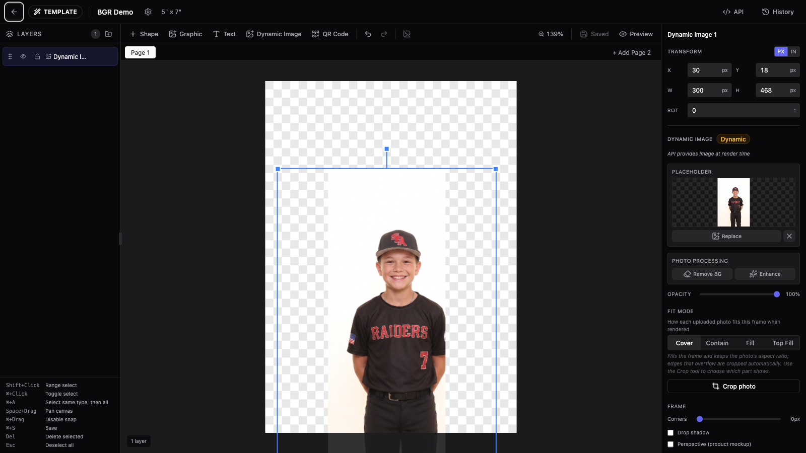 A subject photo before Background Removal, with the original background visible