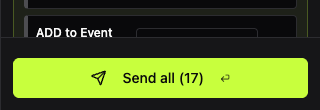 The Send all button with the staged total and Enter hint